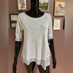 NWT Calvin Klein Women’s Activewear White and Gray Sweater